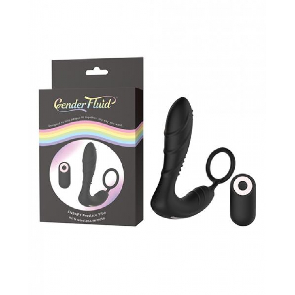 Gender Fluid Enrapt Prostate Vibe W/remote - Black - Prostate Toys