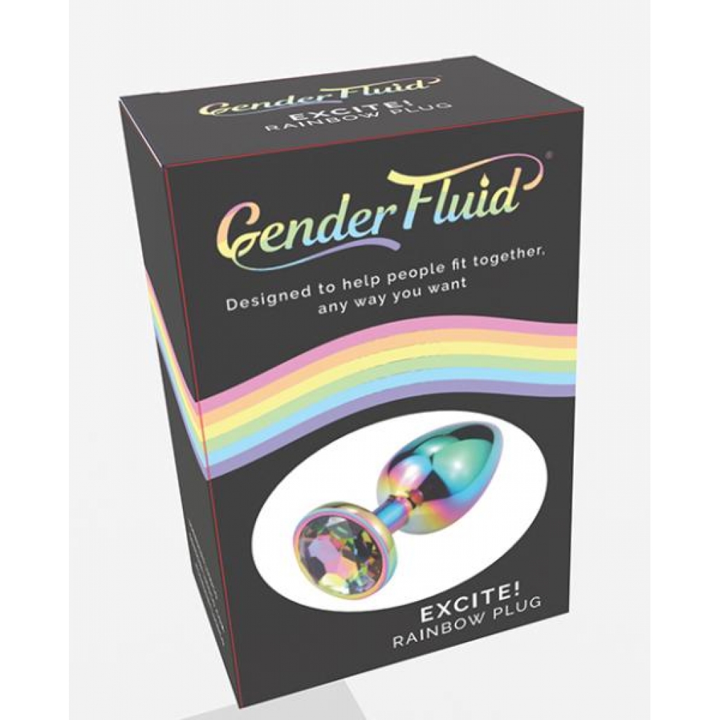 Gender Fluid Excite! Plug - Rainbow - Anal Plugs