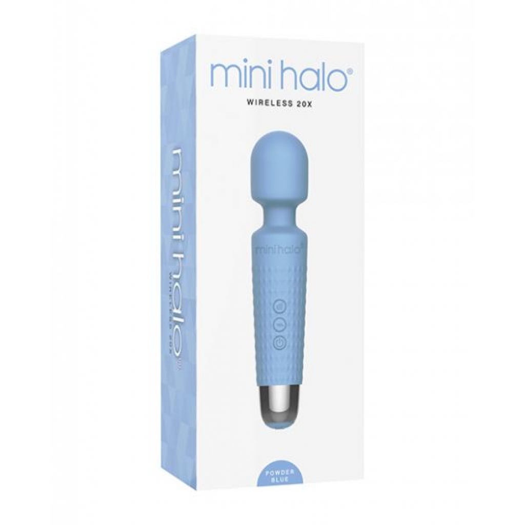 Mini Halo Wireless 20x Wand - Powder Blue - Body Massagers