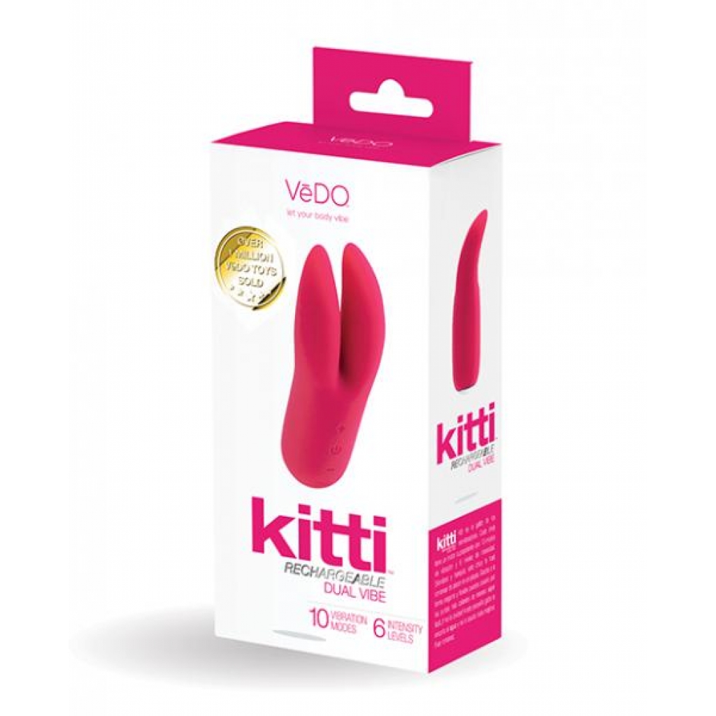 Vedo Kitti Rechargeable Dual Vibe - Foxy Pink - Palm Size Massagers