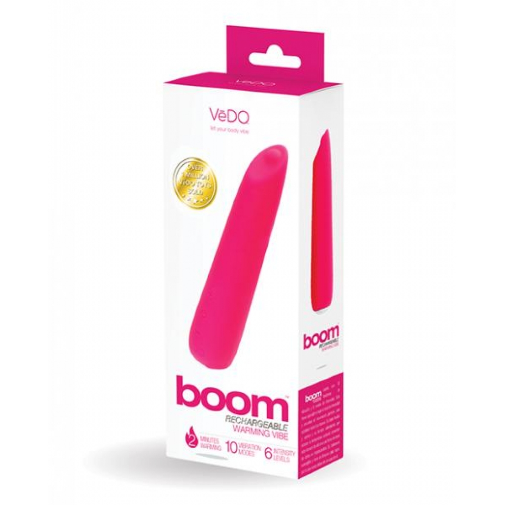 Vedo Boom Rechargeable Ultra Powerful Vibe - Pink - Traditional