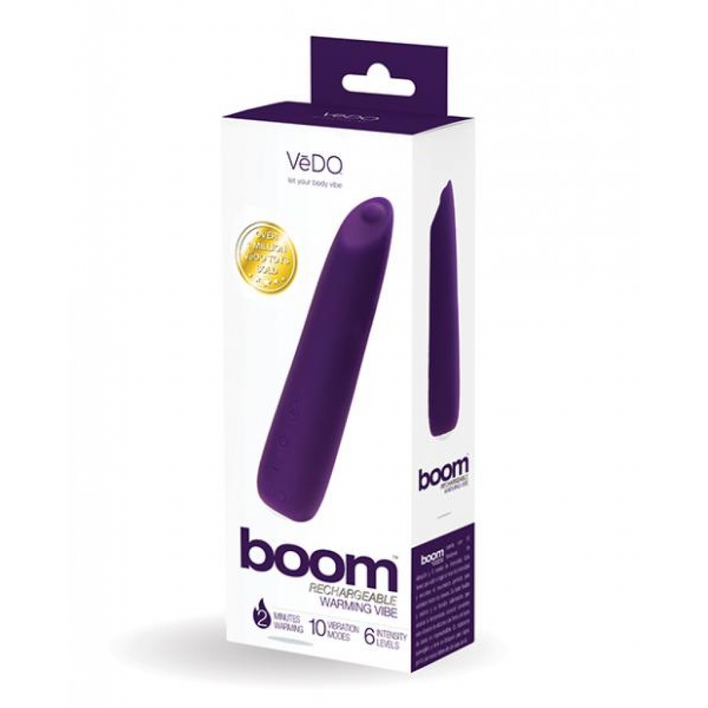 Vedo Boom Rechargeable Ultra Powerful Vibe - Purple - Traditional