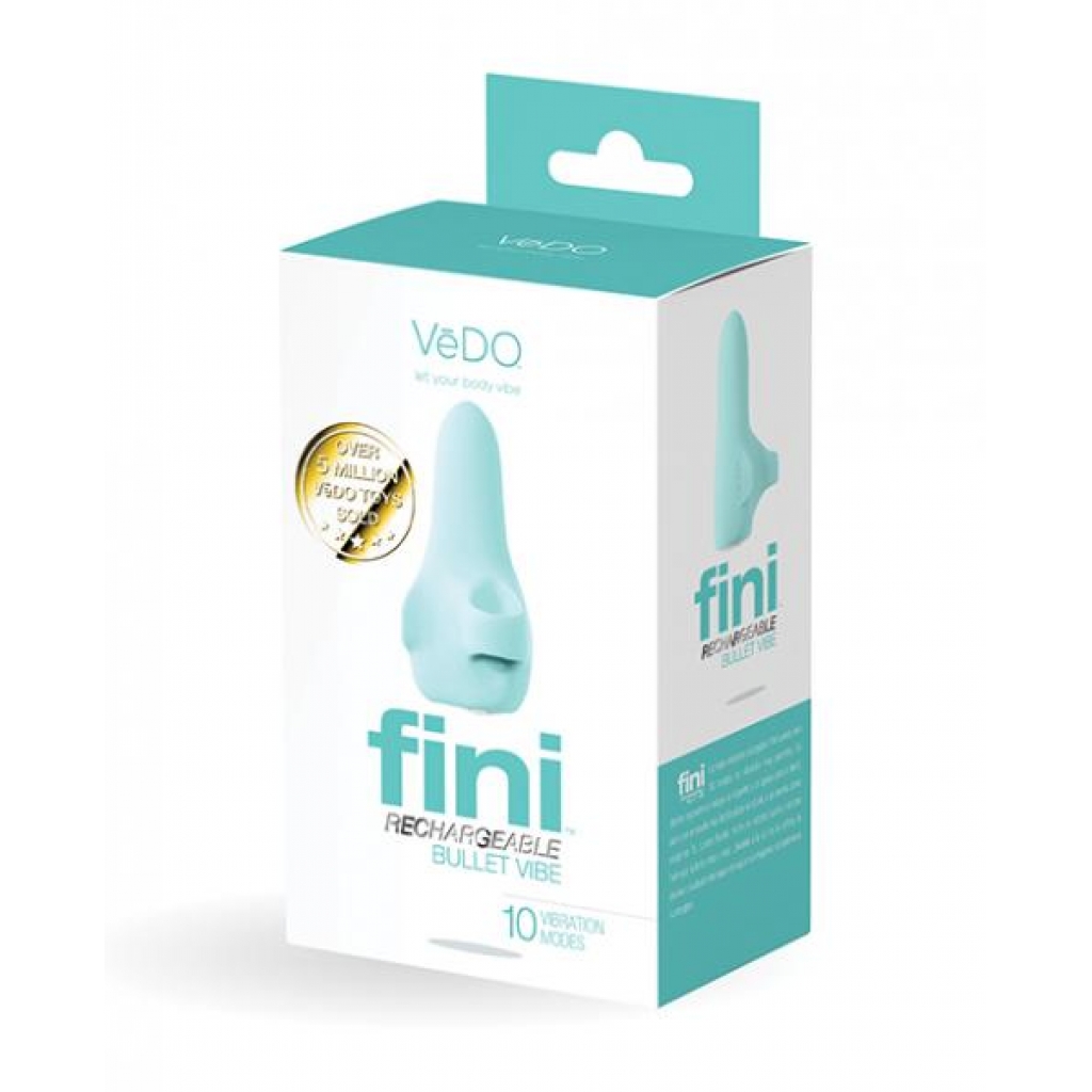 Vedo Fini Rechargeable Bullet Vibe - Turquoise - Bullet Vibrators