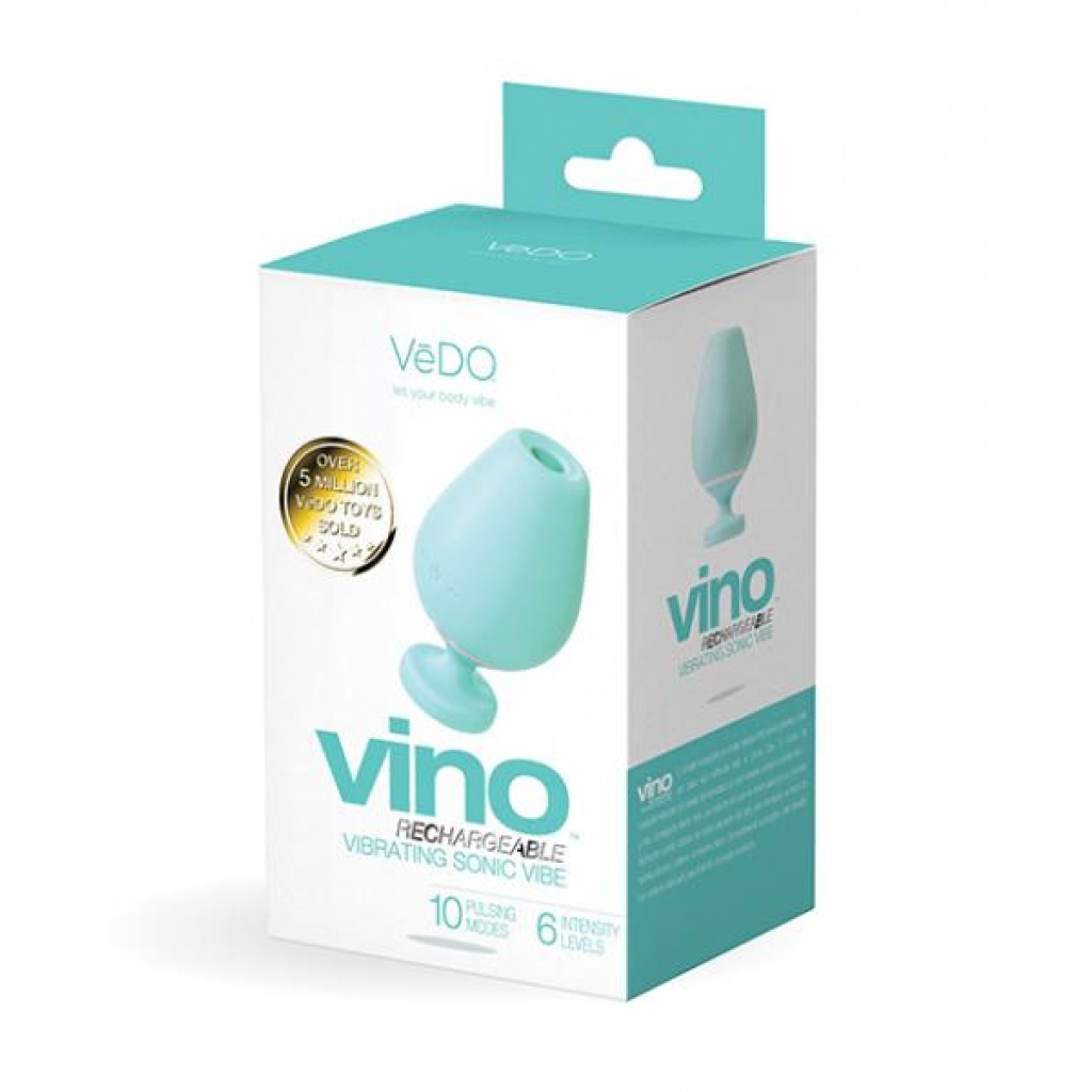 Vedo Vino Rechargeable Sonic Vibe - Turquoise - Clit Suckers & Oral Suction