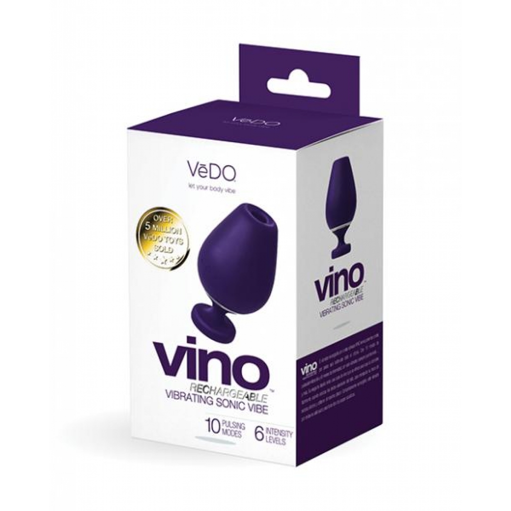 Vedo Vino Rechargeable Sonic Vibe - Purple - Clit Suckers & Oral Suction