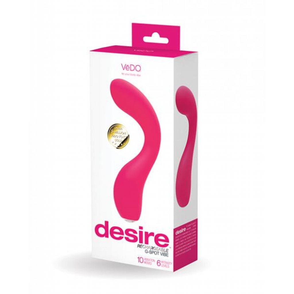 Vedo Desire Rechargeable G-spot Vibe - Pink - G-Spot Vibrators