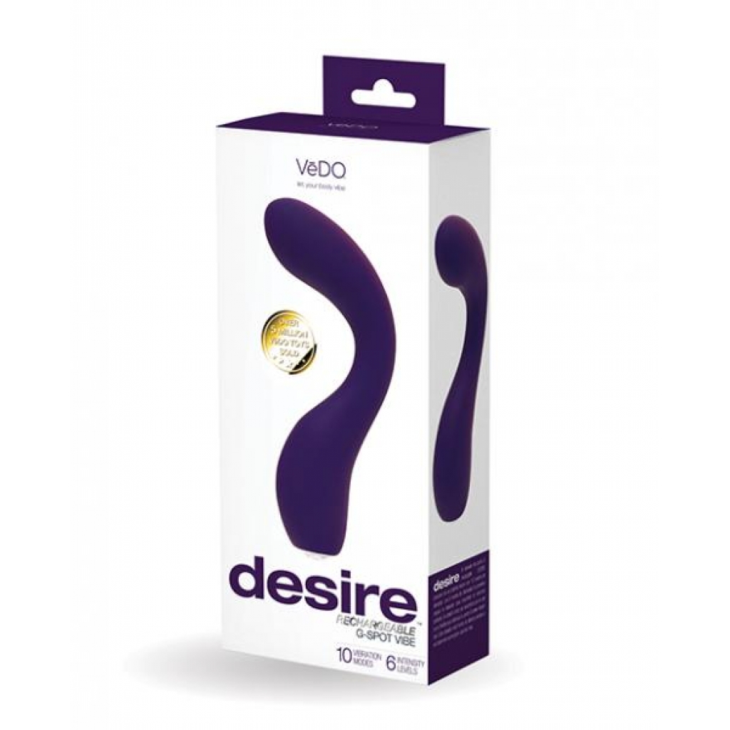 Vedo Desire Rechargeable G-spot Vibe - Purple - G-Spot Vibrators