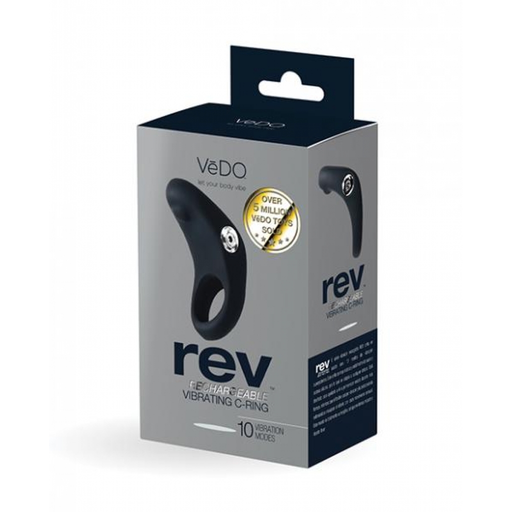 Vedo Rev Rechargeable C Ring - Black - Couples Penis Rings