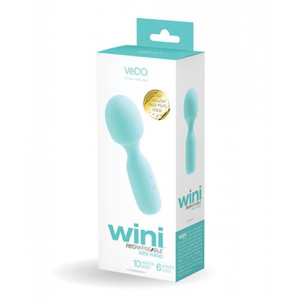 Vedo Wini Rechargeable Mini Wand - Tease Me Turquoise