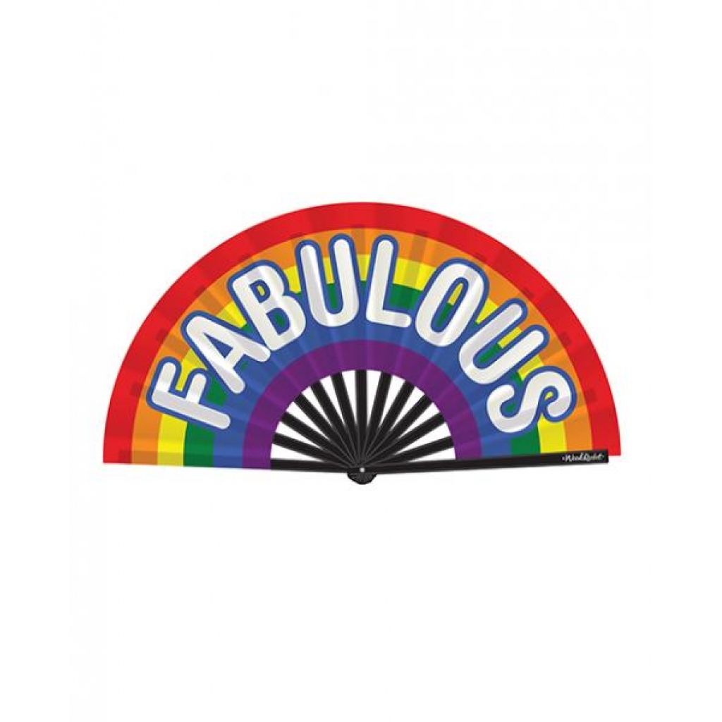 Wood Rocket Fabulous Fan - Rainbow - Gag & Joke Gifts