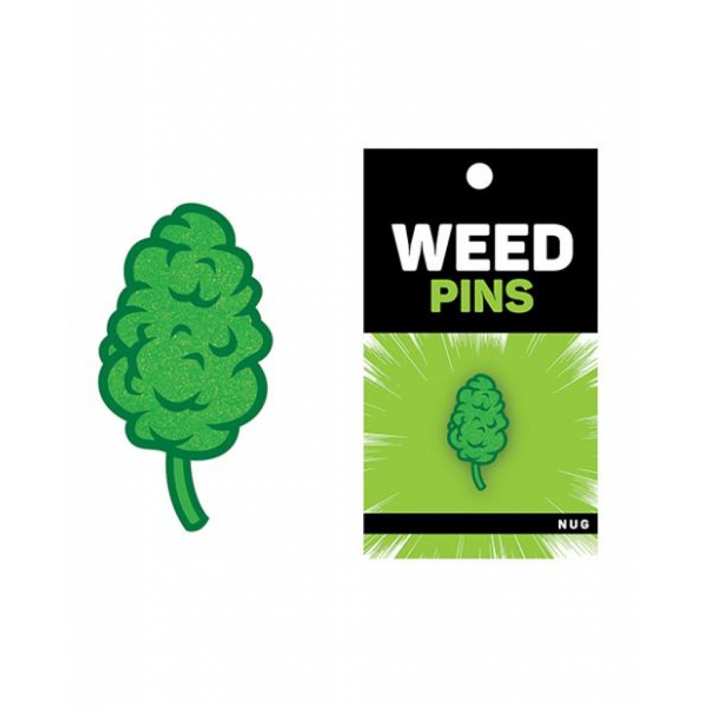 Wood Rocket Weed Nug Pin - Green - Gag & Joke Gifts