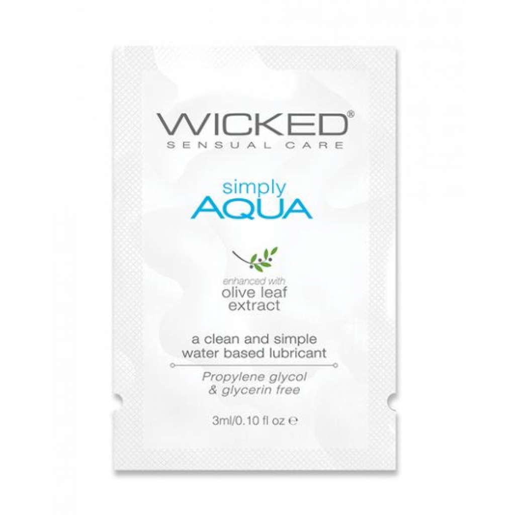 Wicked Sensual Care Simply Aqua Water Based Lubricant  - .1 Oz - Lubricants