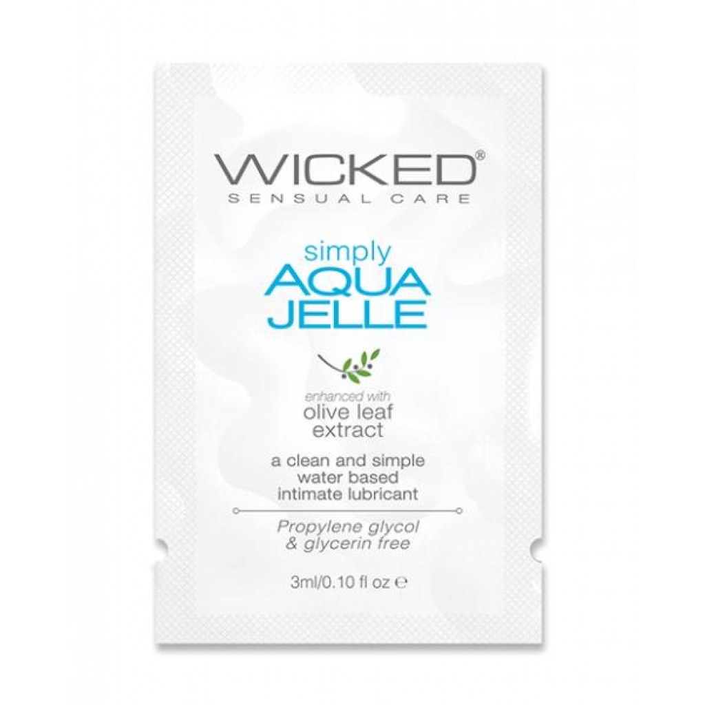 Wicked Simply Aqua Jelle Water Based Lubricant  .1oz - Lubricants