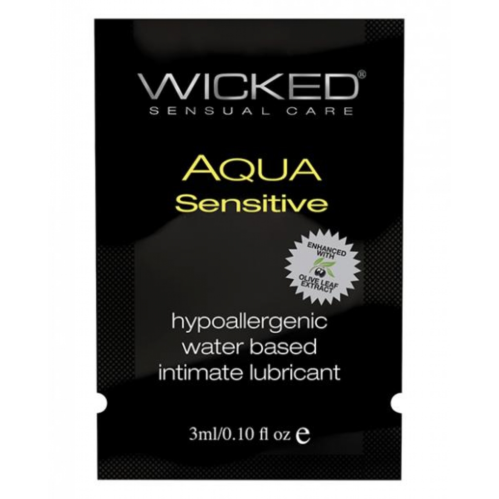 Wicked Aqua Sensitive Water Based Lubricant  .1 oz - Lubricants