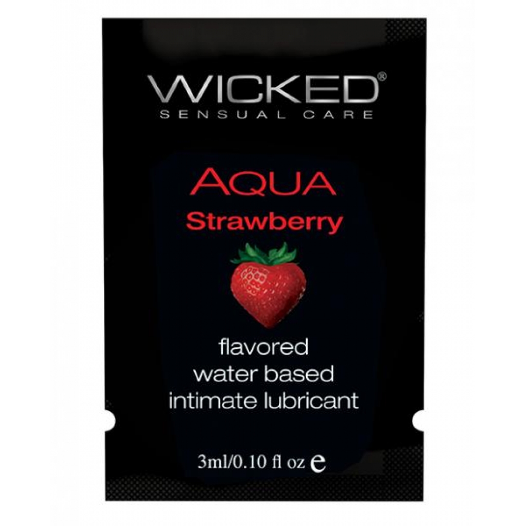 Wicked Aqua Water Based Lubricant Strawberry .1oz