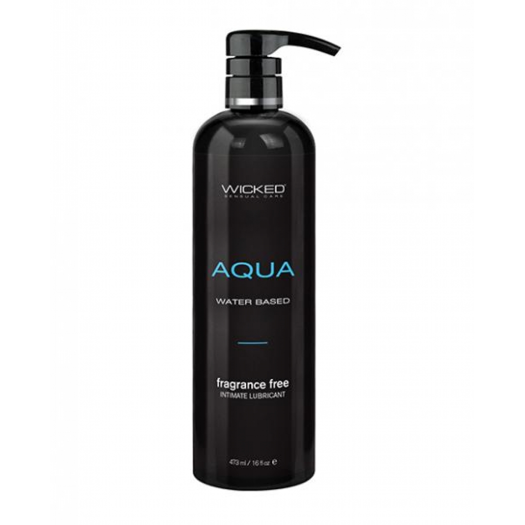 Wicked Sensual Care Aqua Waterbased Lubricant - 16 Oz Fragrance Free - Lubricants