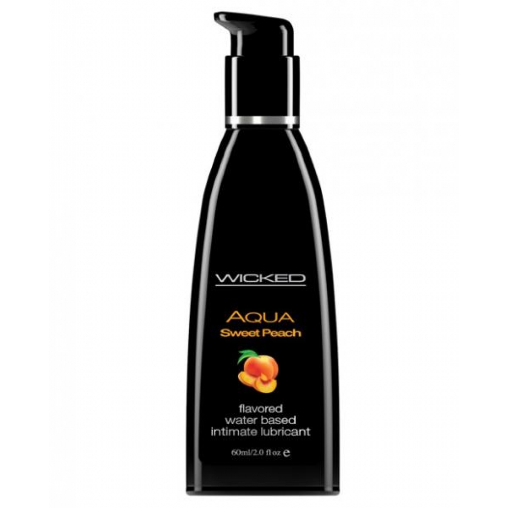 Wicked Aqua Sweet Peach Flavored Lubricant 2oz - Lubricants