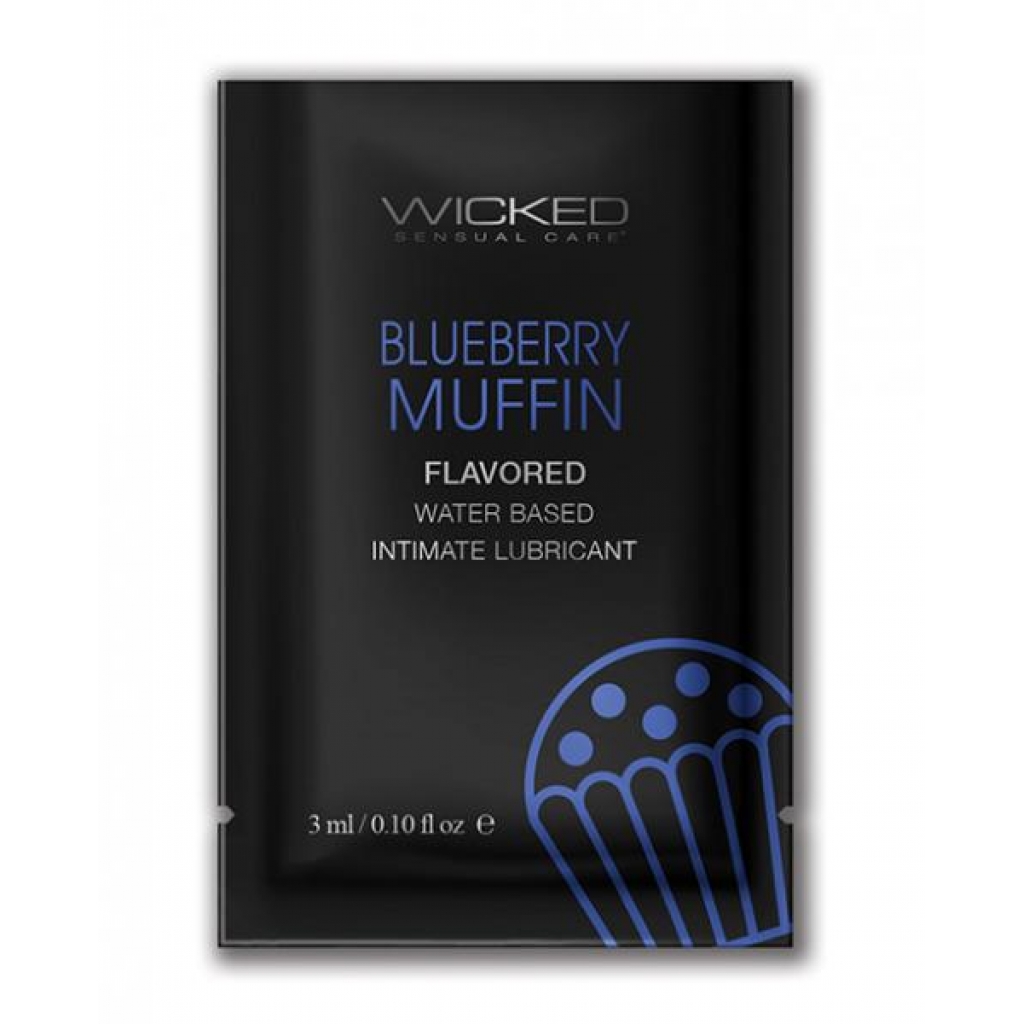 Wicked Sensual Care Water Based Lubricant - .1 Oz Blueberry Muffin - Lubricants