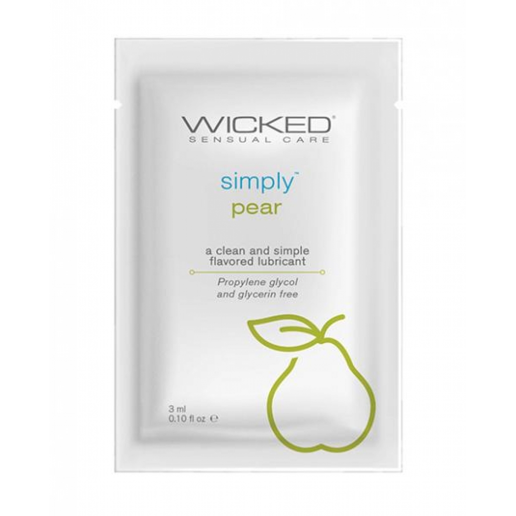 Wicked Sensual Care Simply Water Based Lubricant - .1 Oz Pear - Lubricants