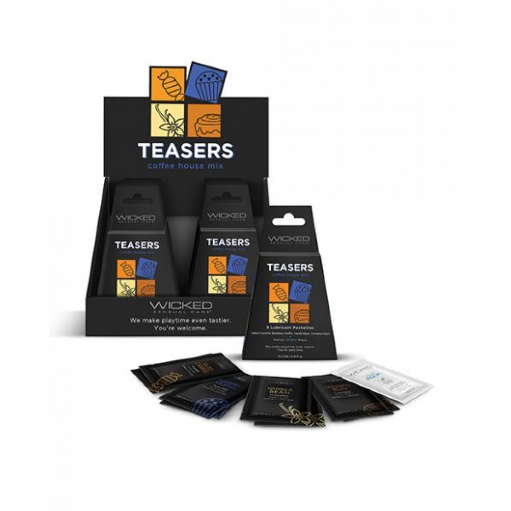 Wicked Sensual Care Teasers Coffee House Mix - Display Of 12 - Lubricants