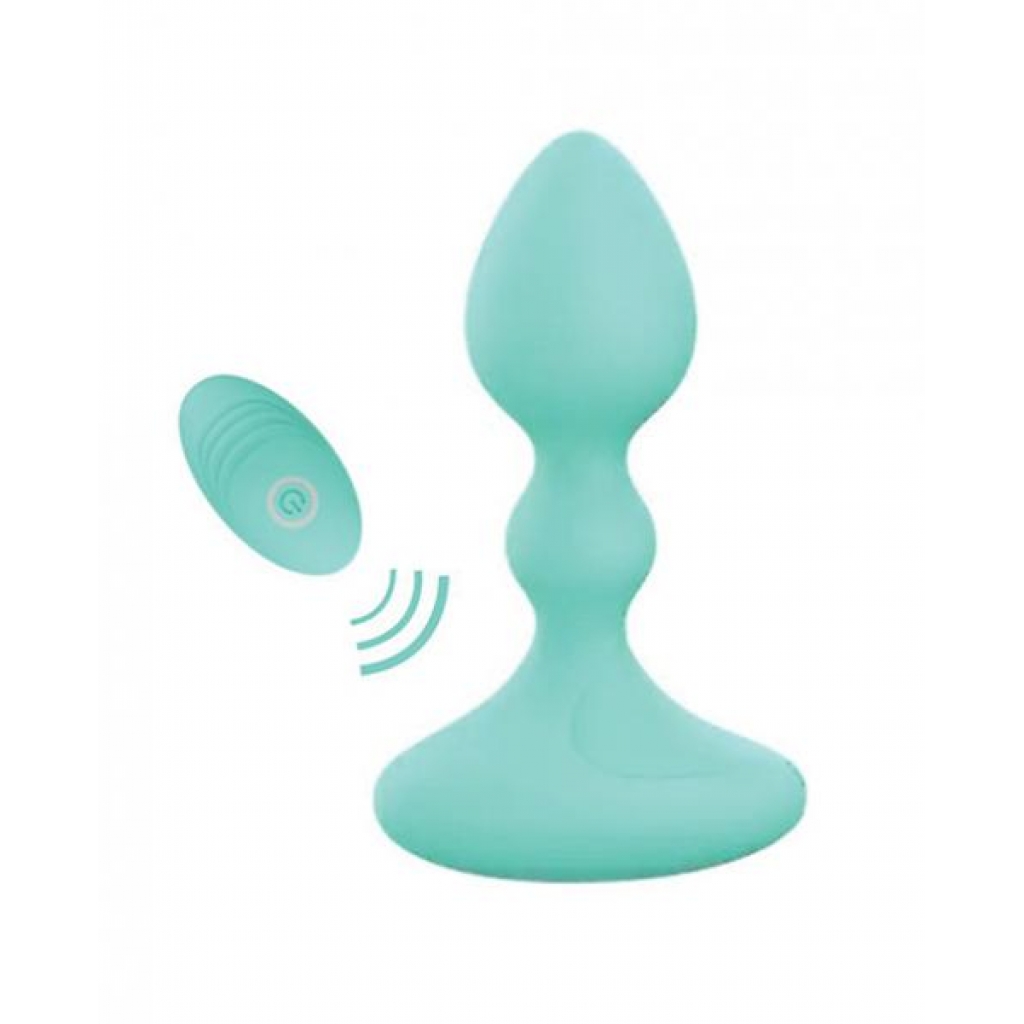 Pink Elephant Lil Rumble Rechargeable Vibe W/remote - Aqua - Anal Plugs