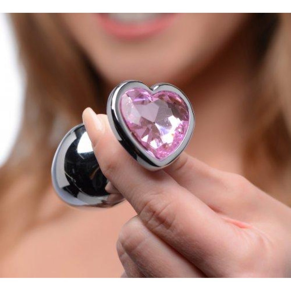 Booty Sparks Pink Heart Gem Anal Plug Set - Anal Trainer Kits