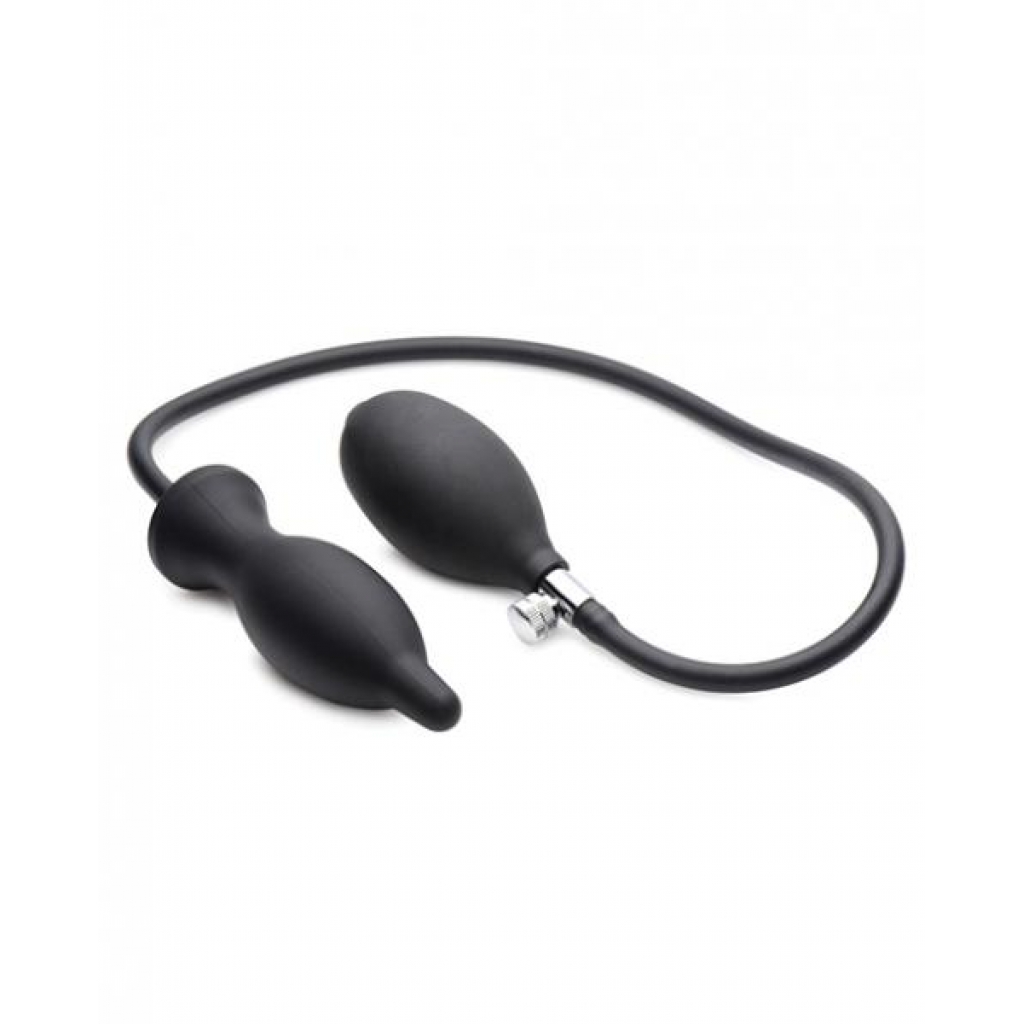 Dark Inflator Inflatable Silicone Anal Plug Black - Anal Plugs