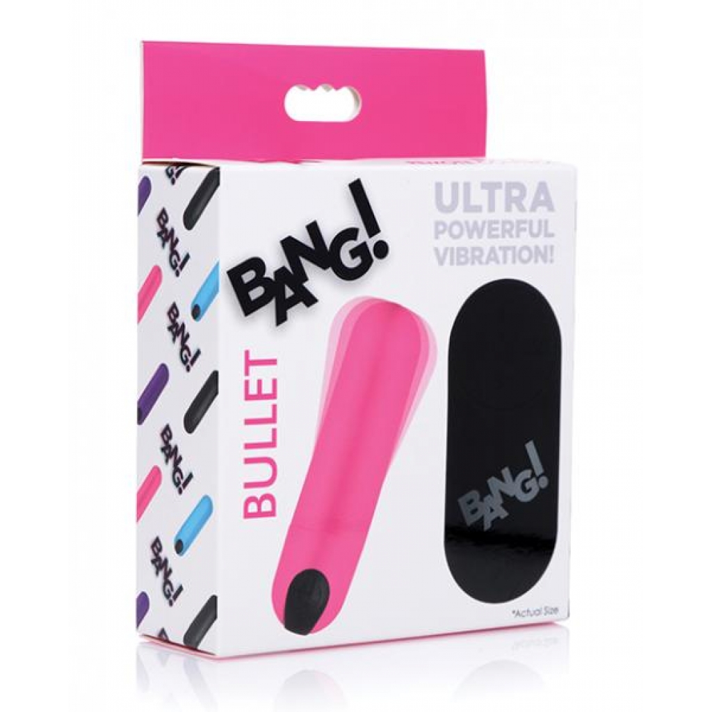 Bang! Wireless Remote-Controlled Vibrating Bullet - Pink