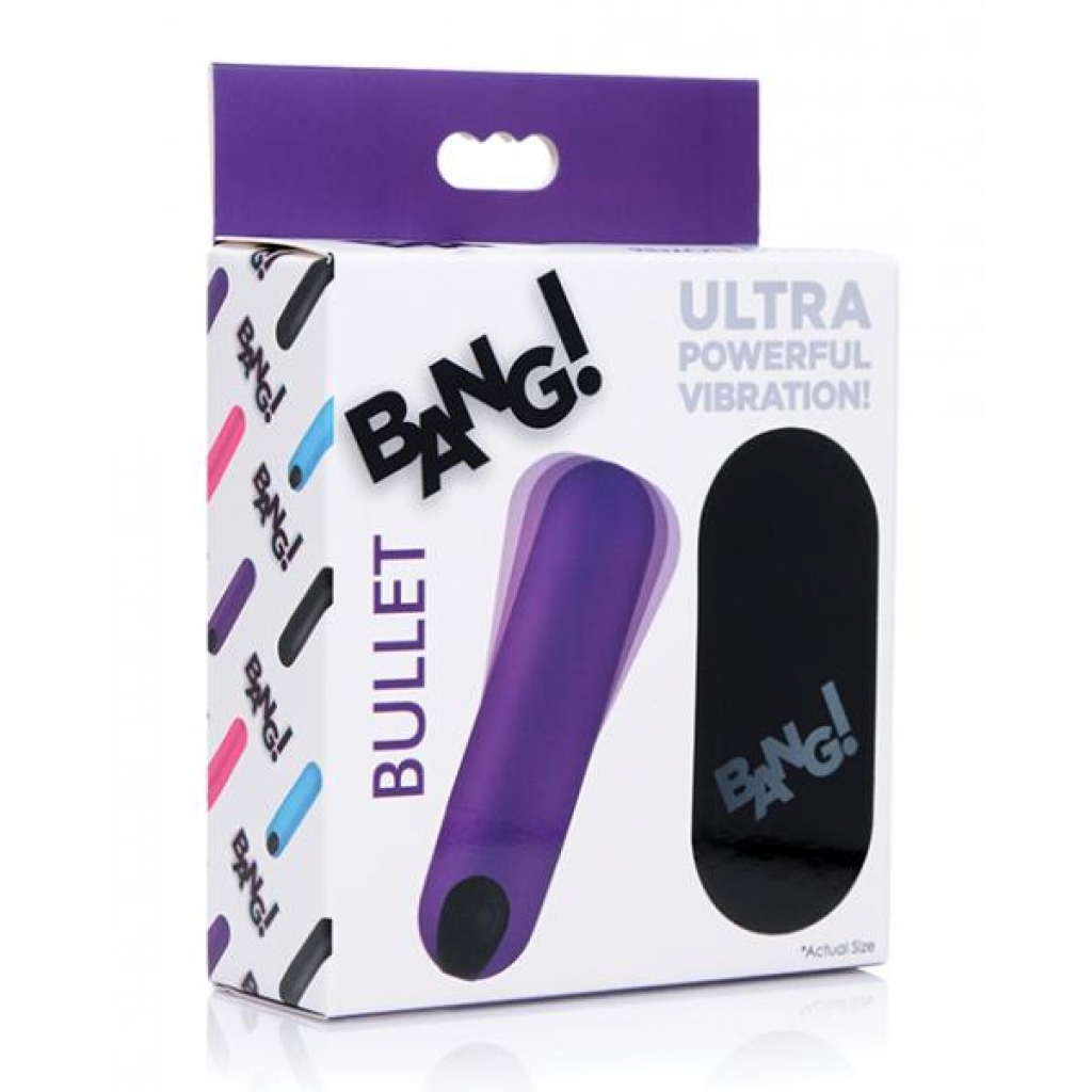 Bang! Vibrating Bullet with Remote Control - Purple