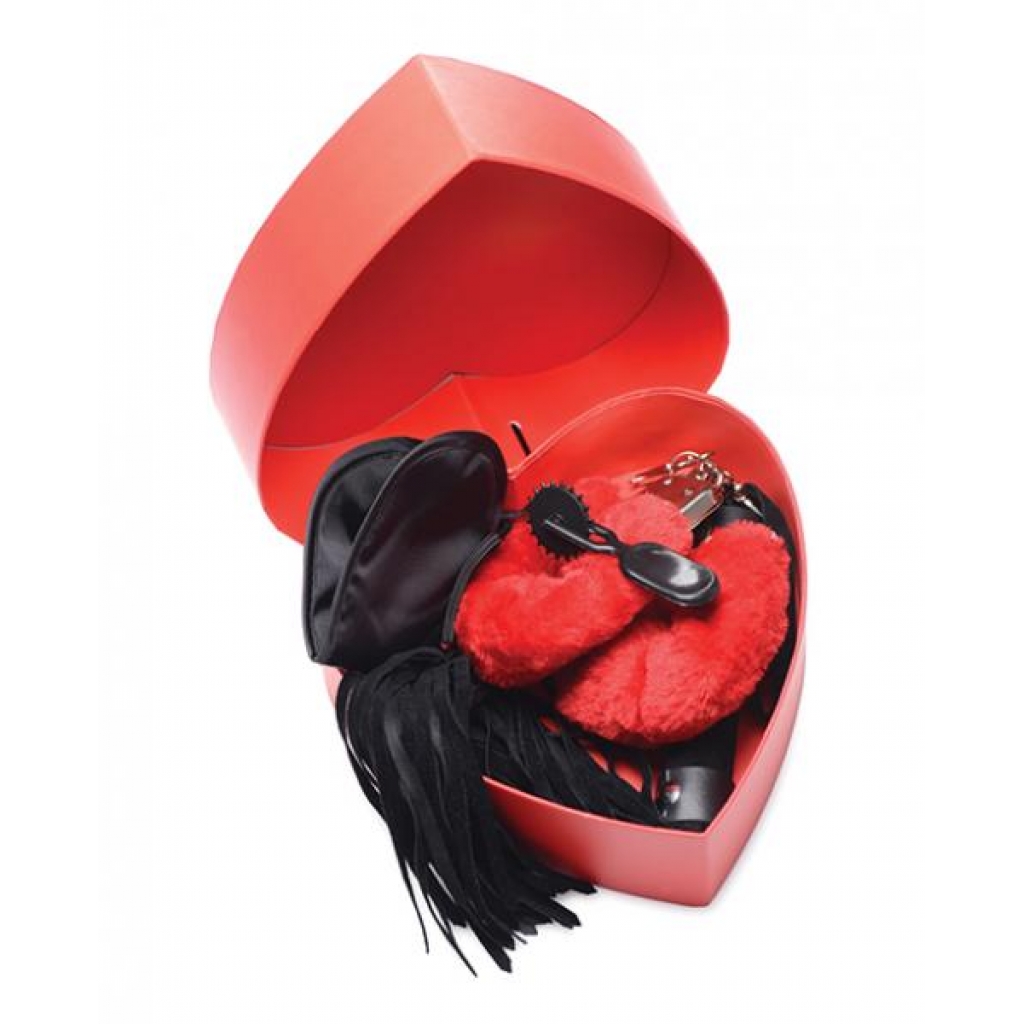 Frisky Passion Fetish Kit W/heart Gift Box - Red - BDSM Kits