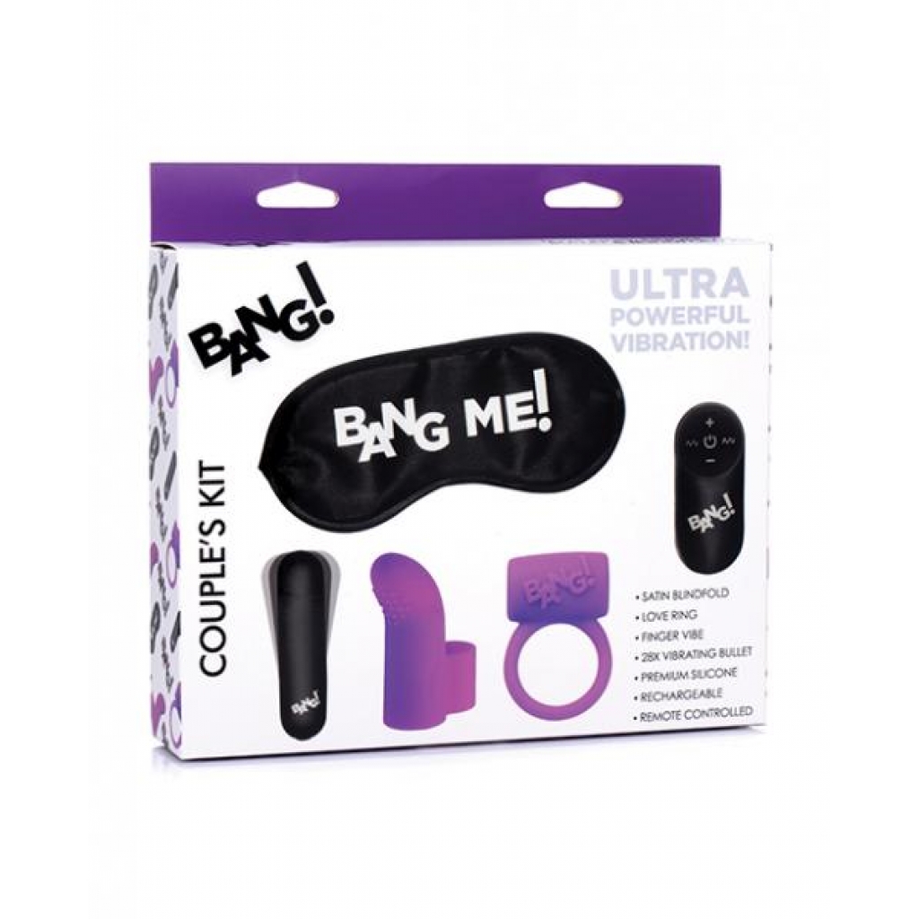 Bang! Couples Kit with Vibrating Bullet & Accessories - Purple