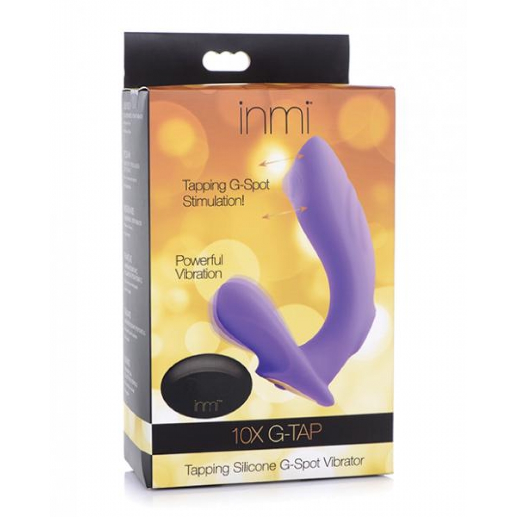 No Eta $$inmi 10x G-tap Tapping Silicone G Spot Vibrator - Purple - G-Spot Vibrators