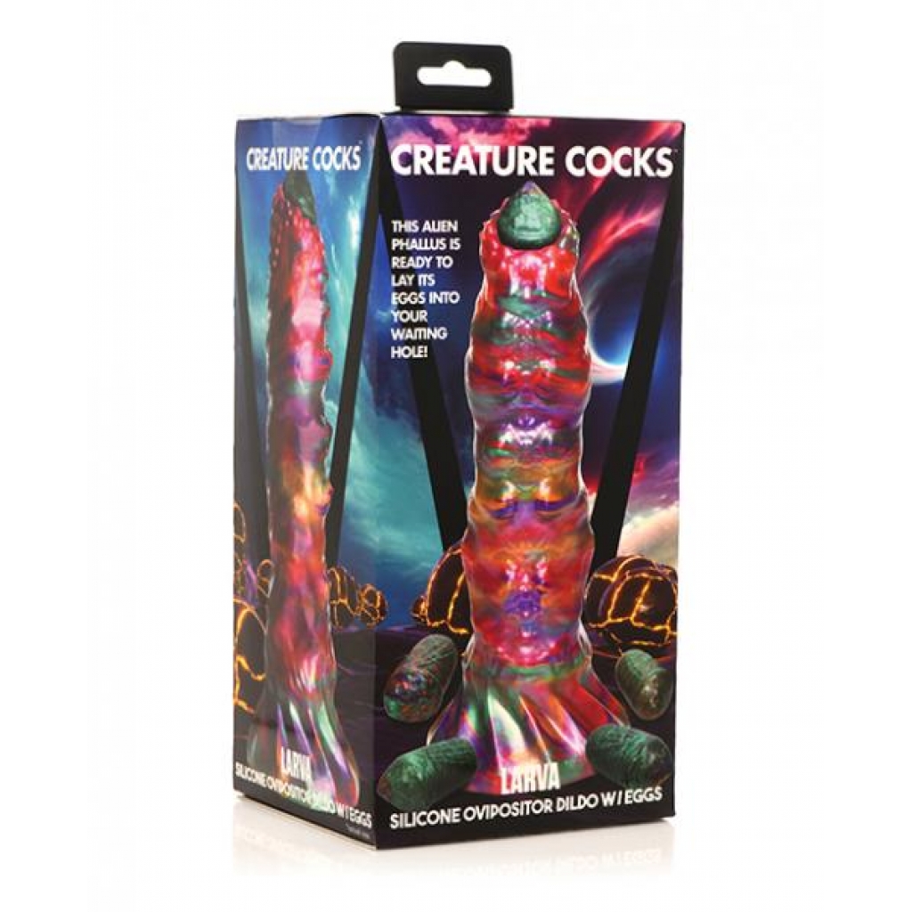 Creature Cocks Larva Ovipositor Silicone Dildo W/eggs - Extreme Dildos