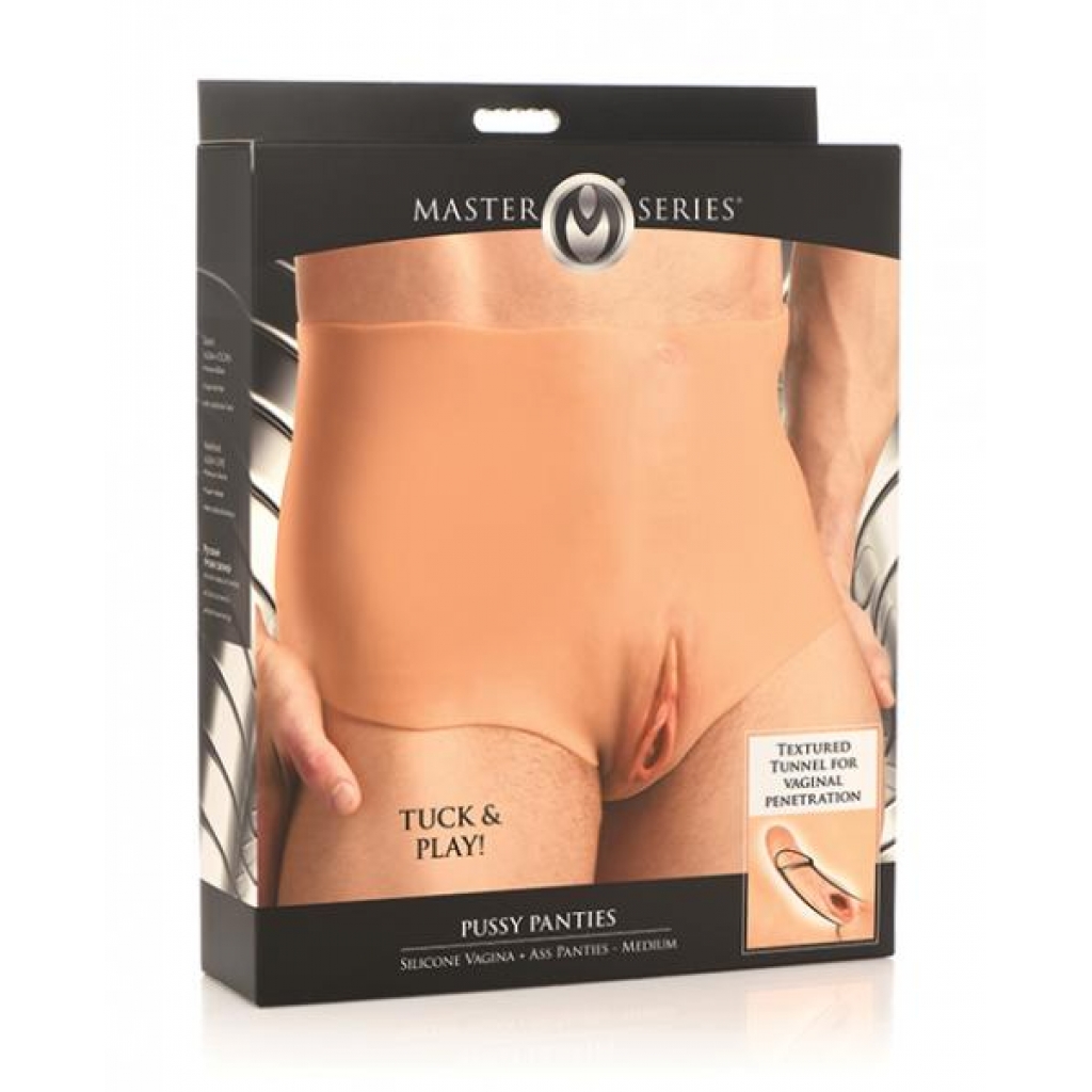 Master Series Silicone Pussy Panties - Medium