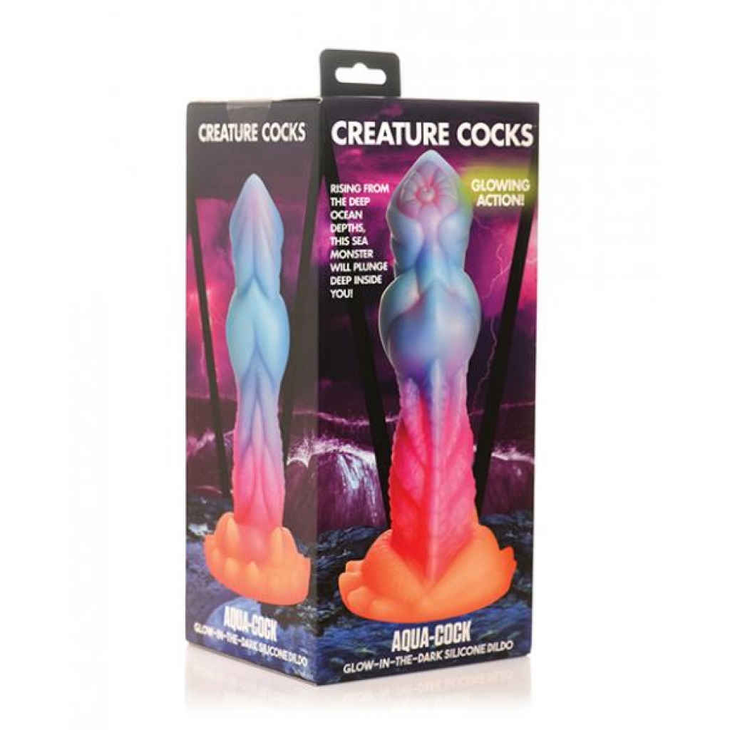 Creature Cocks Glow-in-the-dark Aqua-cock Silicone Dildo - Extreme Dildos