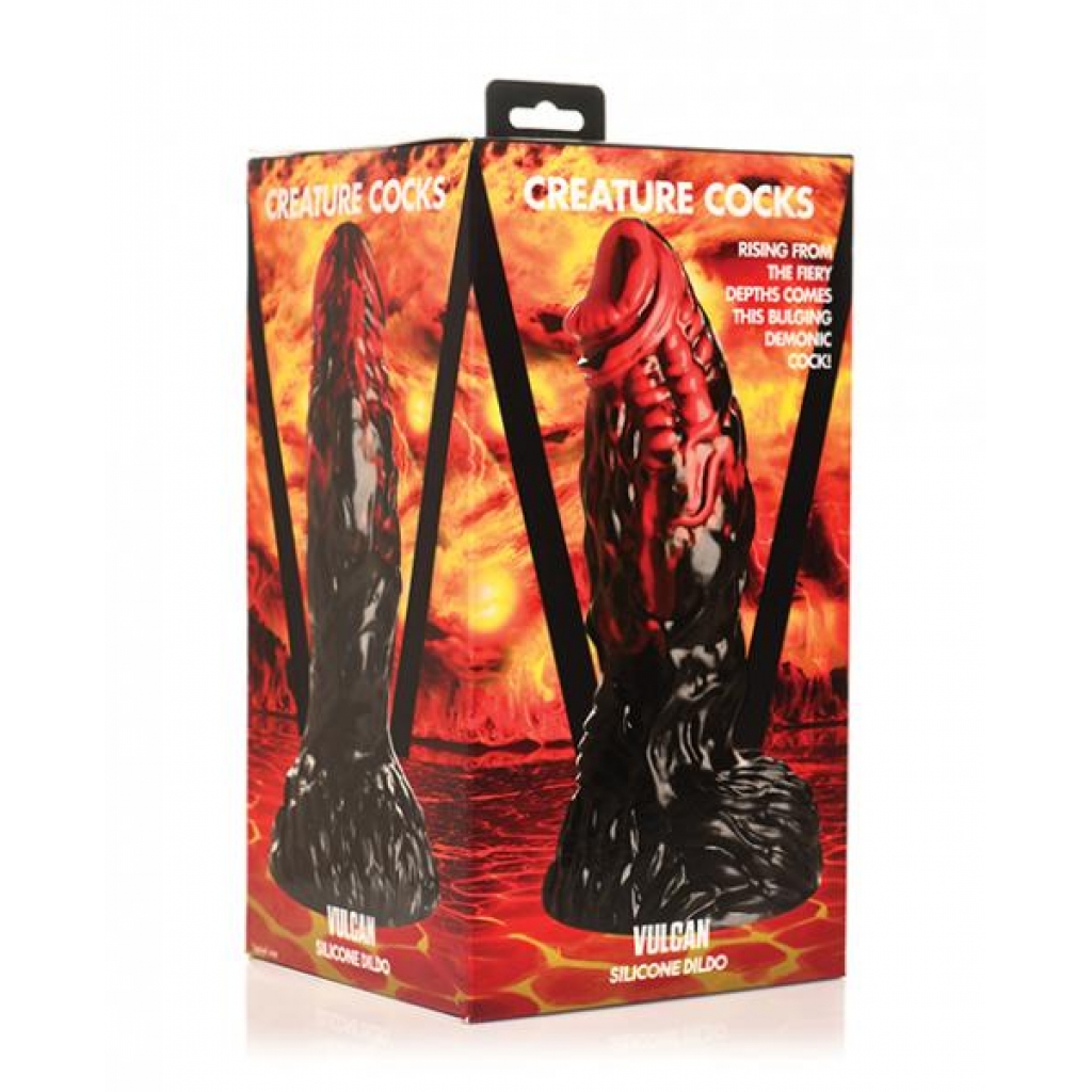 Creature Cocks Vulcan Silicone Dildo - Black/red - Extreme Dildos