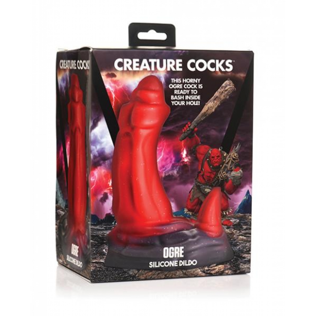 Creature Cocks Ogre Silicone Dildo - Red - Extreme Dildos