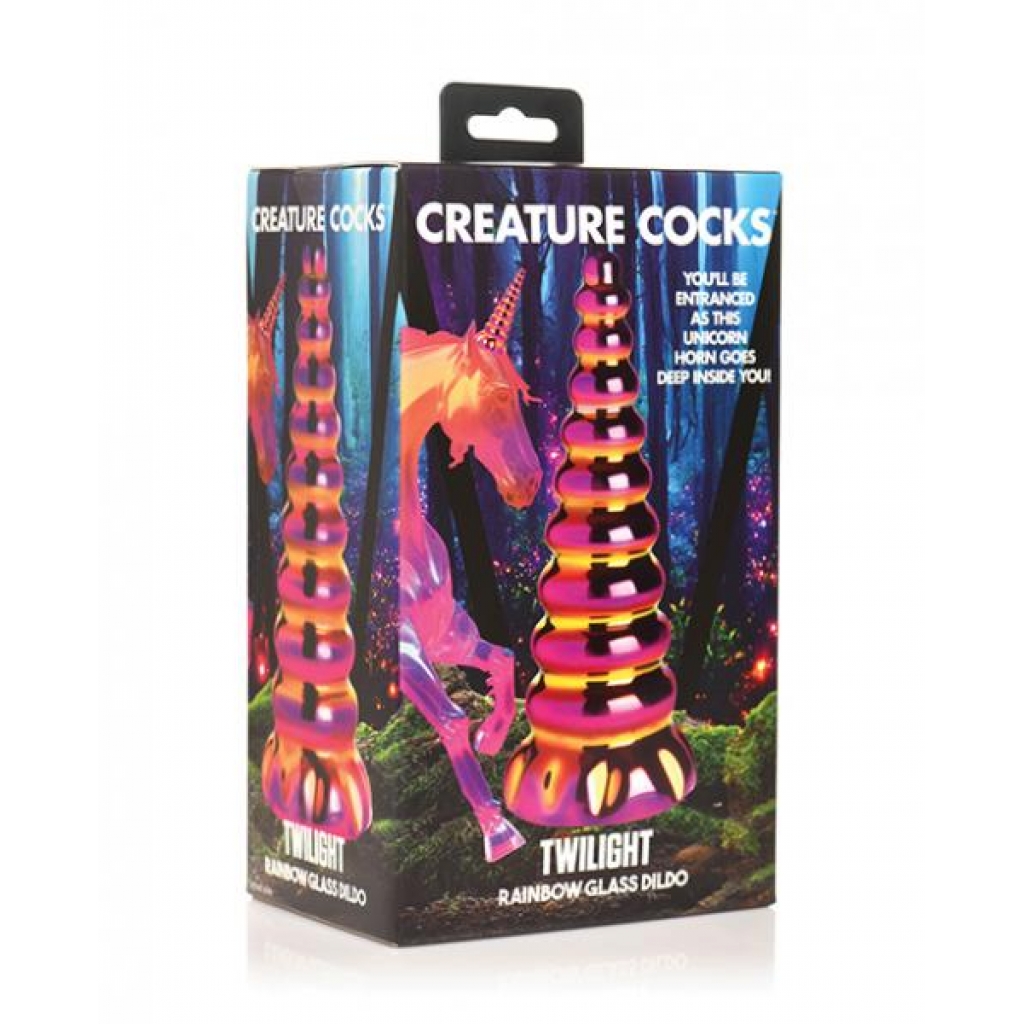 Creature Cocks Twilight Rainbow Glass Dildo - Extreme Dildos