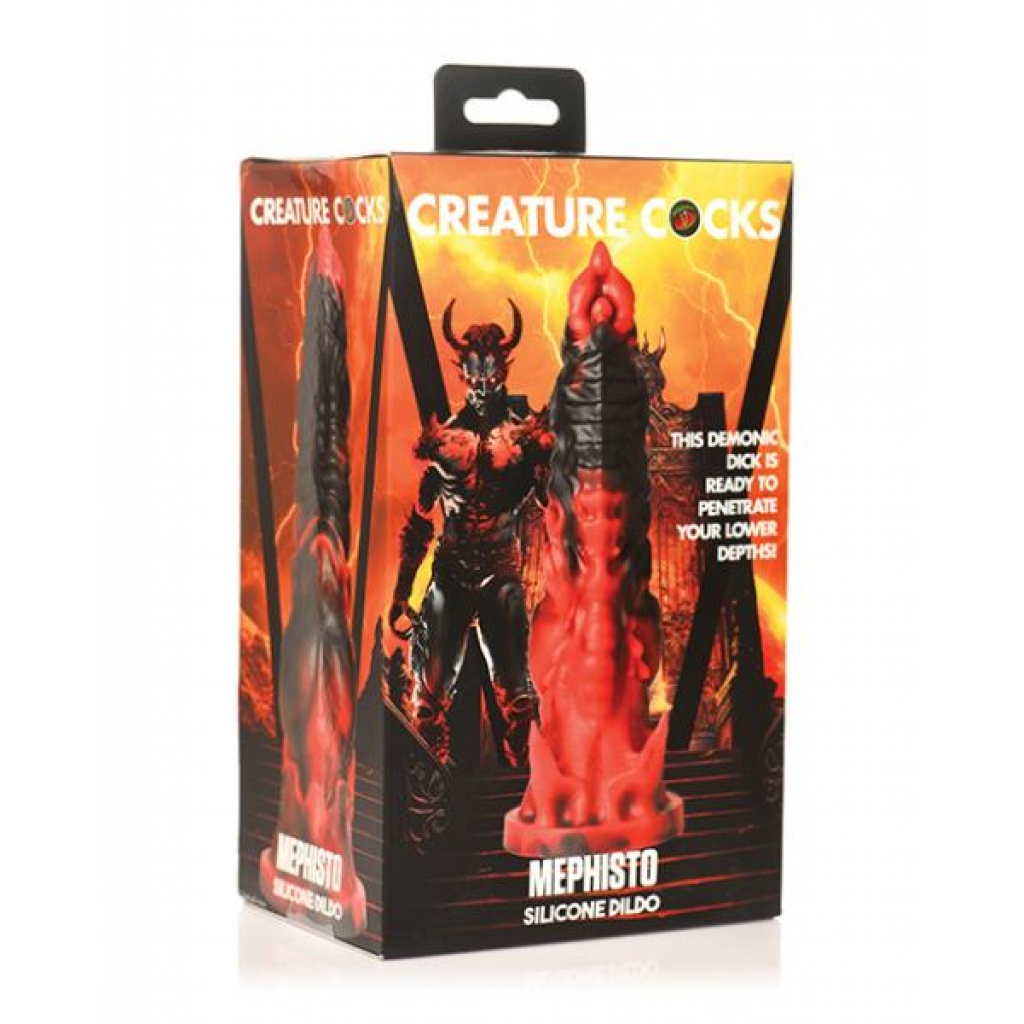 Creature Cocks Mephisto Silicone Dildo - Black/red - Extreme Dildos