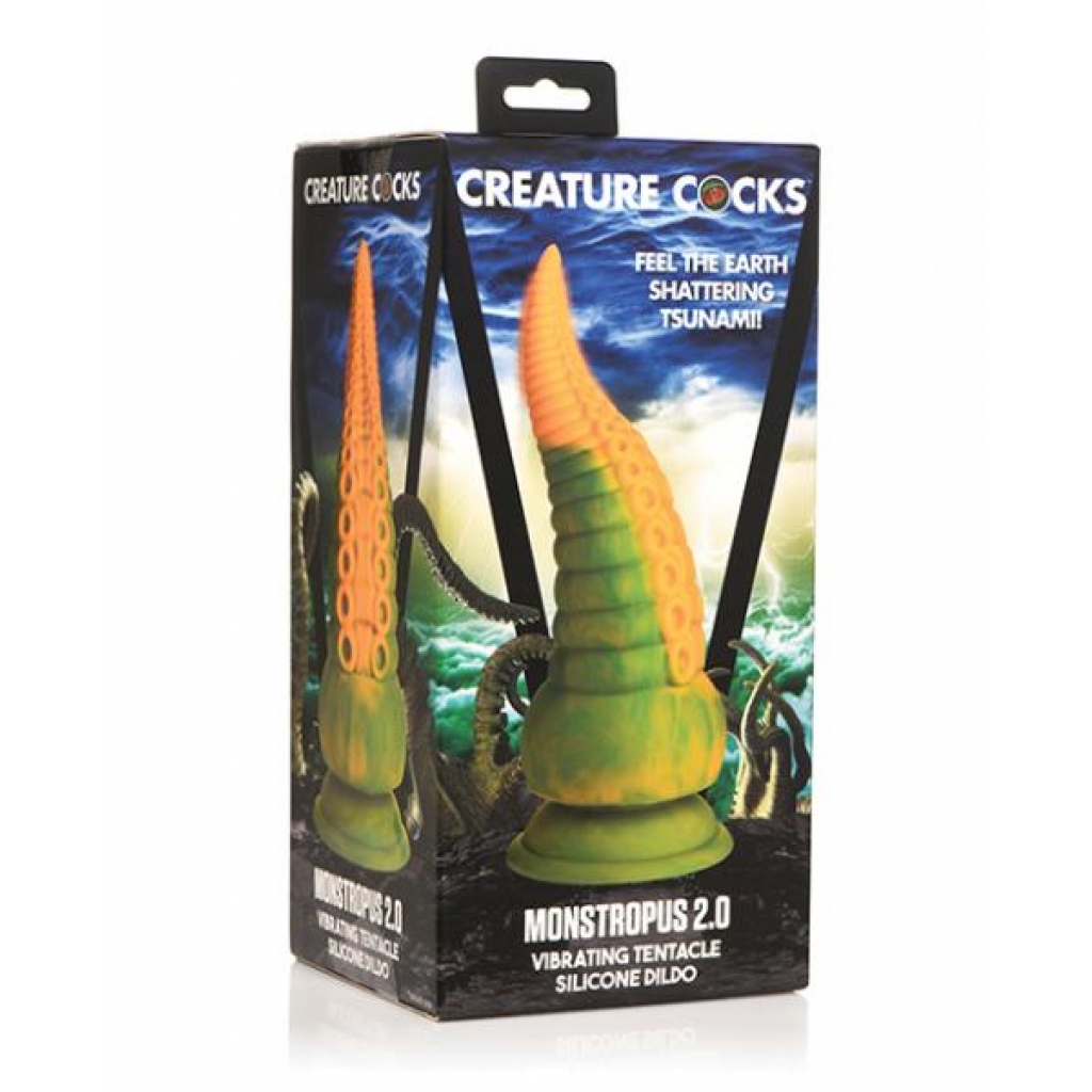 Creature Cocks Monstropus 2.0 Vibrating Tentacle Dildo - Yellow/Green