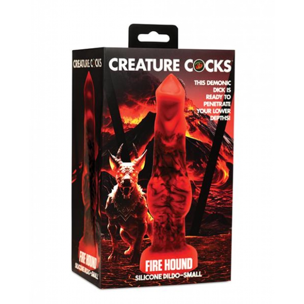 Creature Cocks Fire Hound Silicone Dildo - Small Red - Extreme Dildos