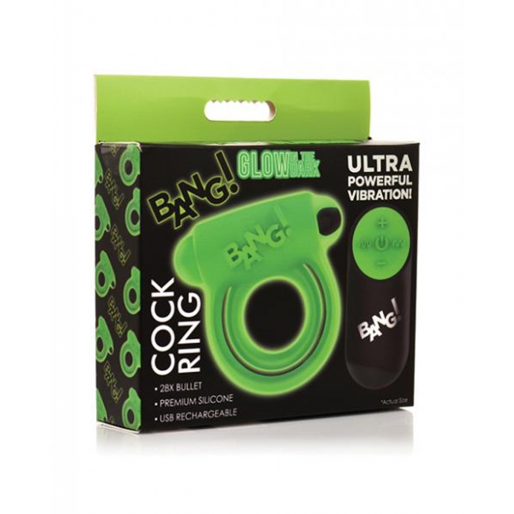 Bang! Glow In The Dark Remote Controlled Cock Ring