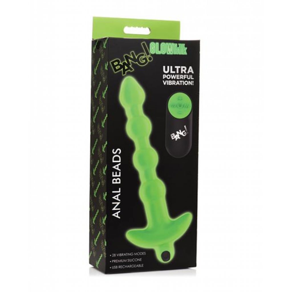 Bang! Glow In The Dark Remote Controlled Anal Beads