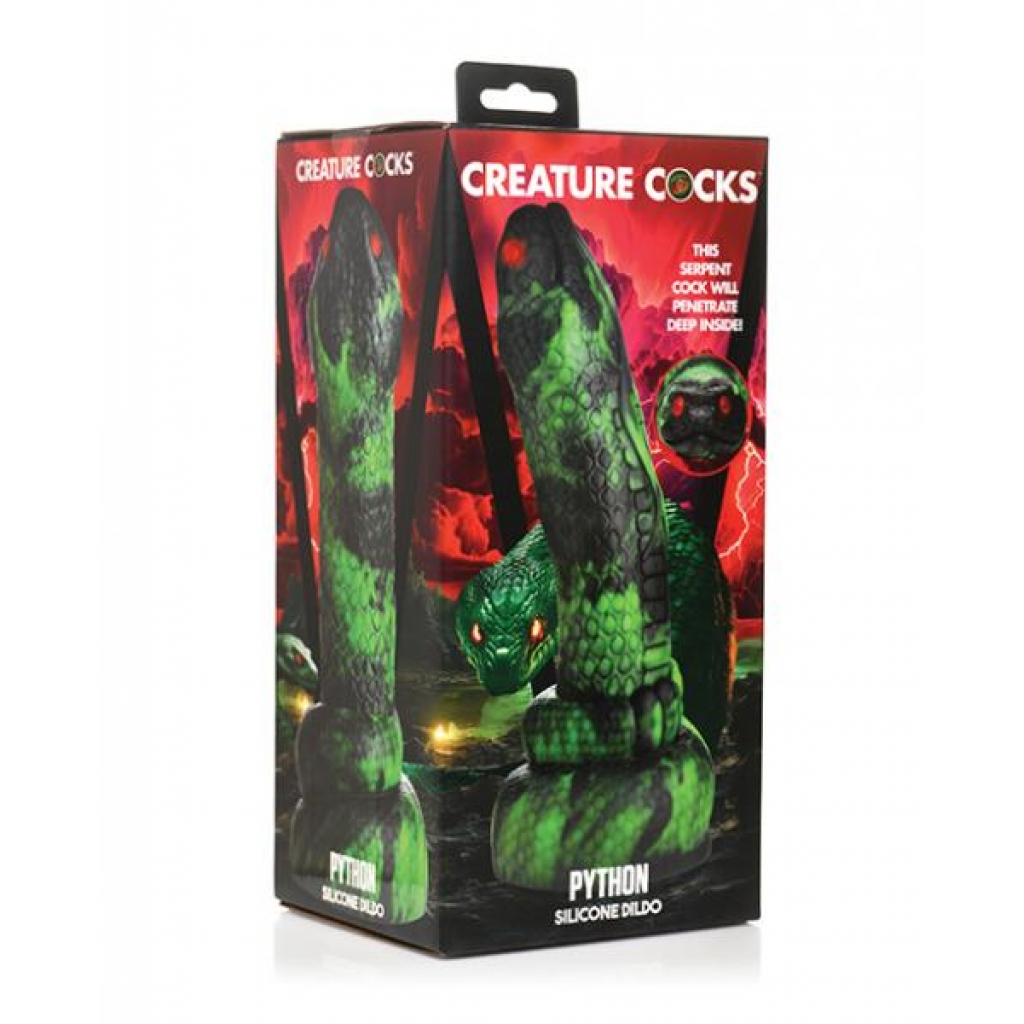 Creature Cocks Python Silicone Dildo - Black/green - Extreme Dildos