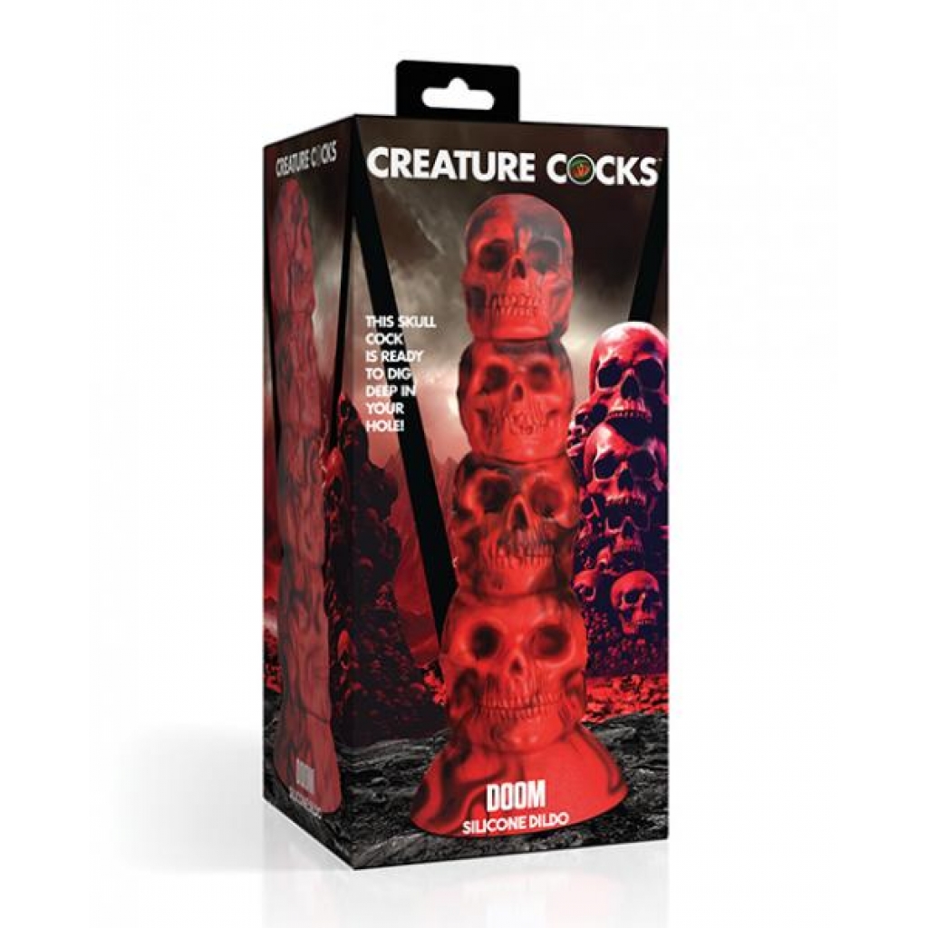 Creature Cocks Doom Silicone Dildo - Red/black - Extreme Dildos