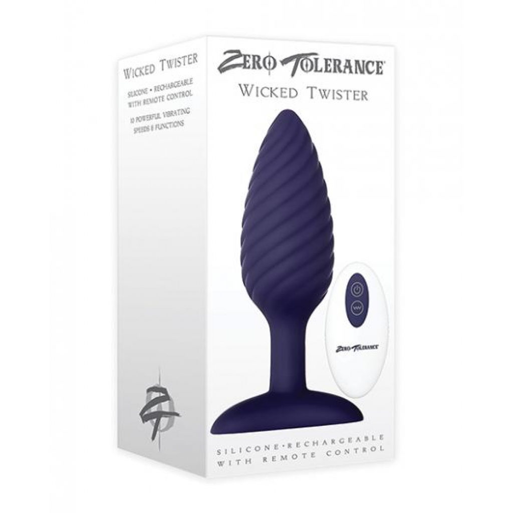 Zero Tolerance Wicked Twister Anal Rechargeable - Purple - Anal Plugs