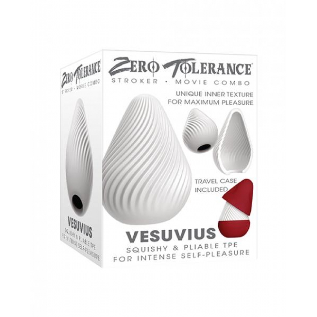 Zero Tolerance Vesuvias Stroker - White - Pocket Pussies