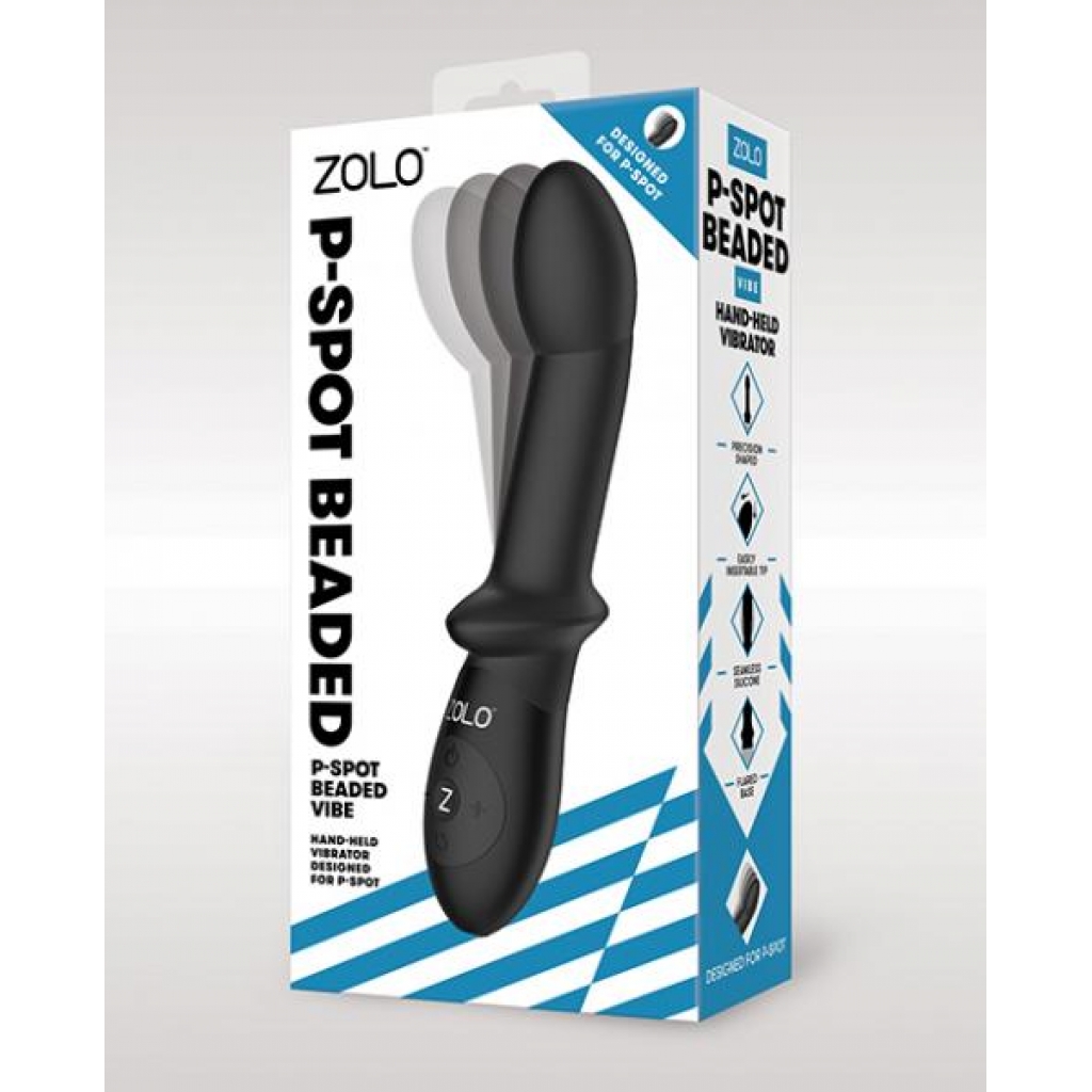 Zolo P Spot Beaded Vibe - Black - Prostate Toys