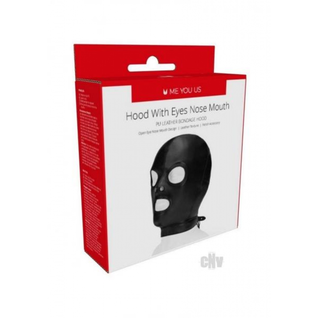 Myu Hood With Eyes Nose Mouth Black - Hoods & Goggles