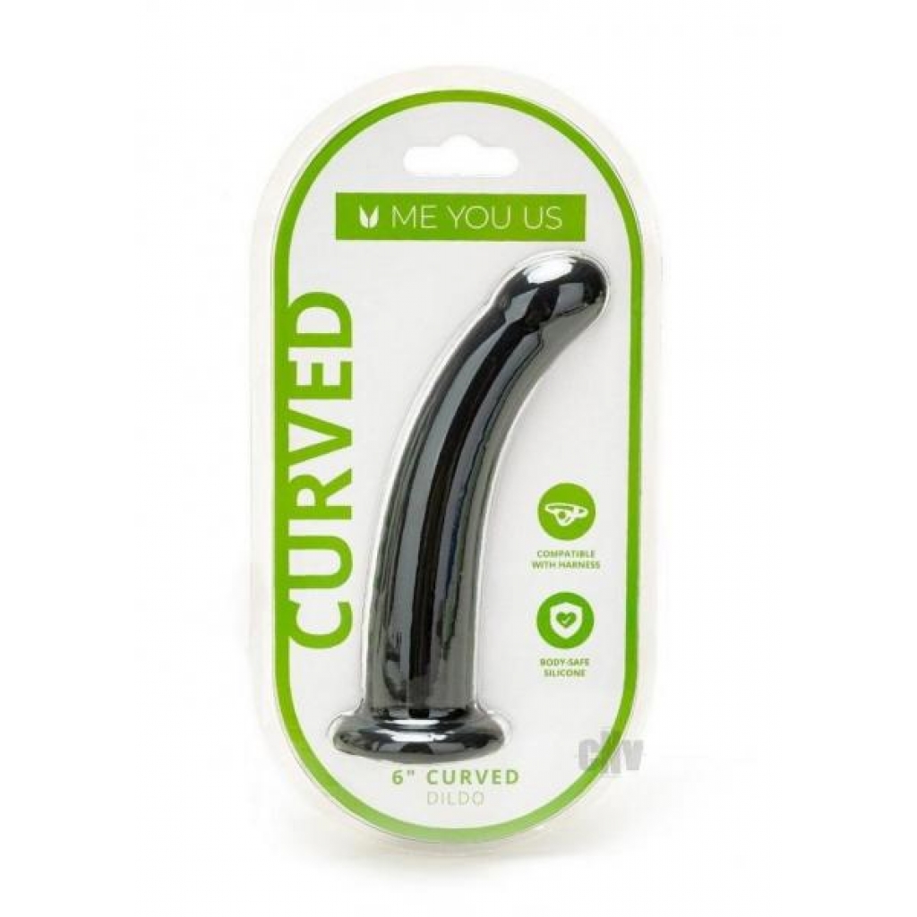 Myu Curved Silicone Dildo 6 Black - Realistic Dildos & Dongs